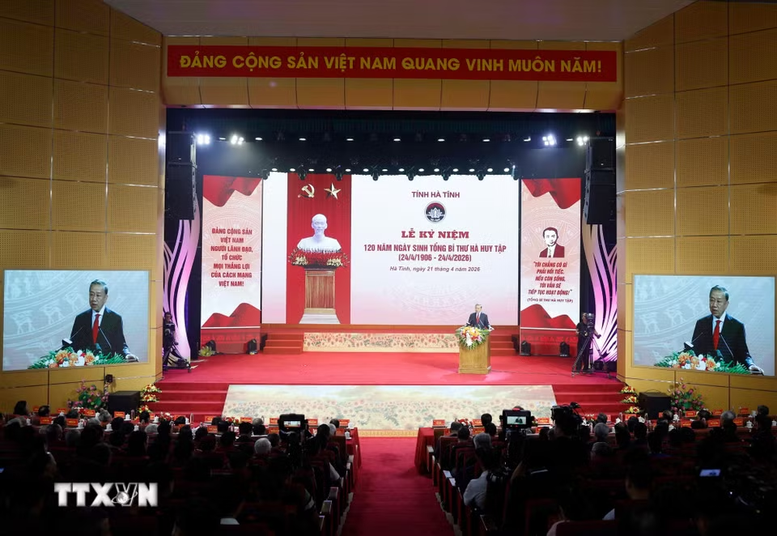 Tổng Bí thư, Chủ tịch nước Tô Lâm dự Lễ kỷ niệm 120 năm Ngày sinh Tổng Bí thư Hà Huy Tập- Ảnh 5.