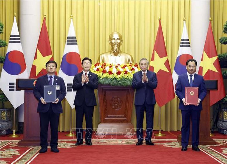 Tổng Bí thư, Chủ tịch nước Tô Lâm hội đàm với Tổng thống Hàn Quốc Lee Jae Myung- Ảnh 8.