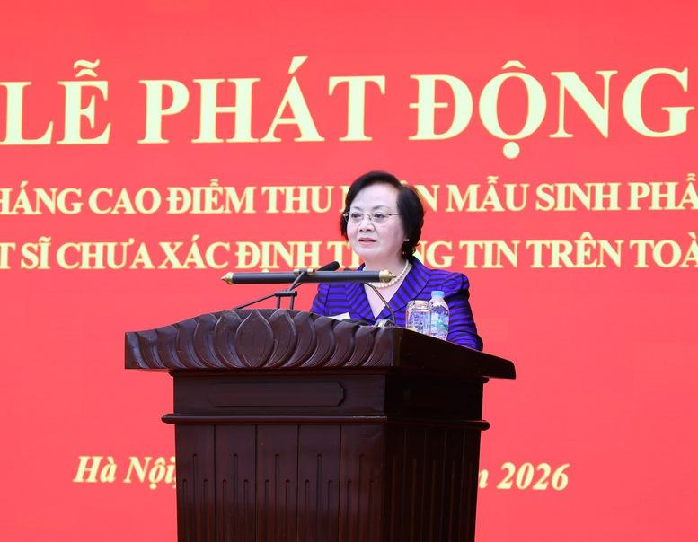 Phó Thủ tướng Phạm Thị Thanh Trà phát động cao điểm thu nhận ADN, mở thêm cơ hội xác định danh tính liệt sĩ- Ảnh 1.