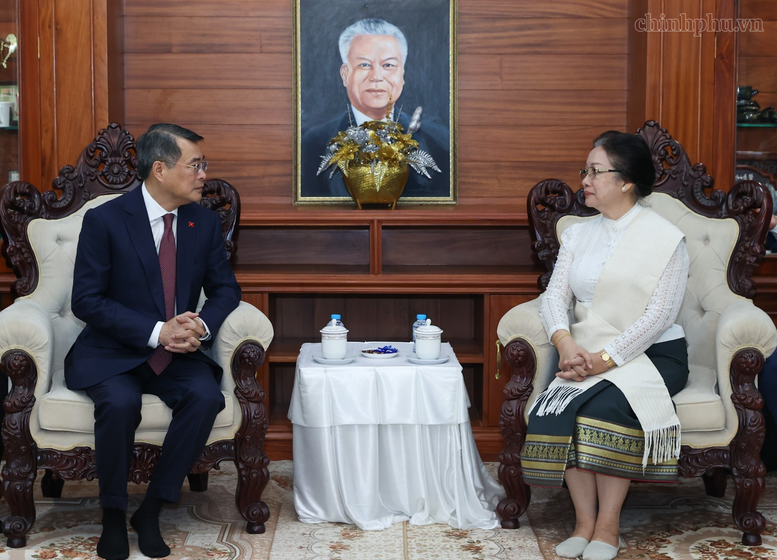 Hai Thủ tướng Việt Nam, Lào dâng hoa tưởng niệm Chủ tịch Hồ Chí Minh, Chủ tịch Kaysone Phomvihane, Chủ tịch Souphanouvong- Ảnh 7.